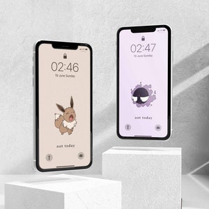 Pokemon Not Today Wallpaper Bundle di 10, Iphone Wallpaper Minimalist Pokemon Wallpaper Pikachu Psyduck Jigglypuff Snorlax Eevee Gastly