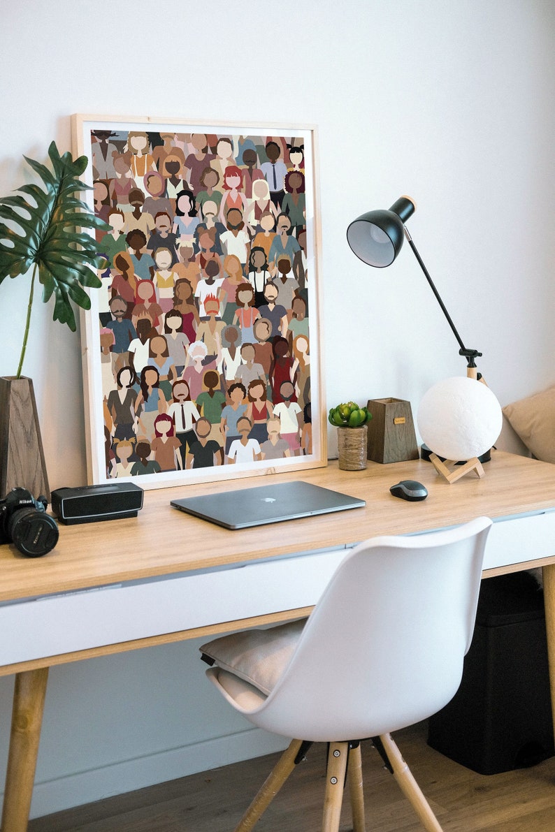 Diversity Art Print People Poster Multicultural Artwork - Etsy