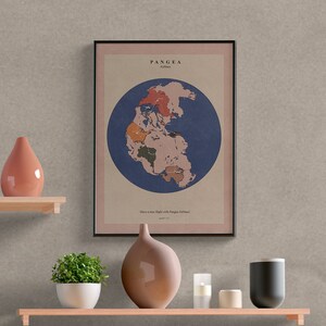Pangea World Map Poster Geology Gifts Science Poster Geologist Gift ...