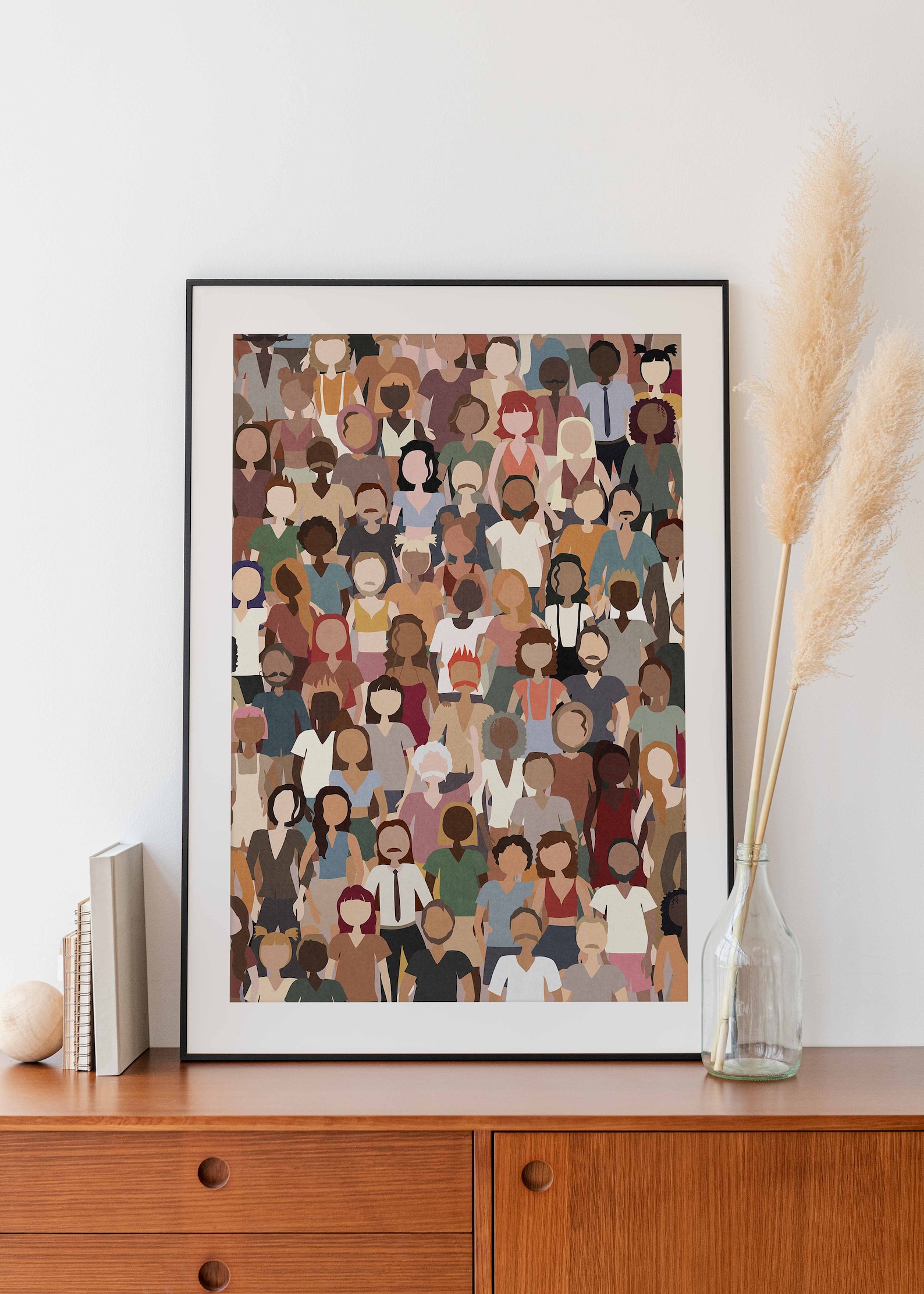 Diversity Art Print, People Poster, Multicultural Artwork, Inclusive
