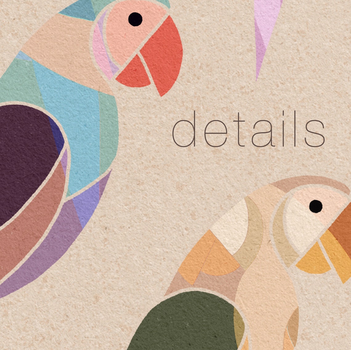 Abstract Parrot Illustration Animal Printable Art Colorful - Etsy