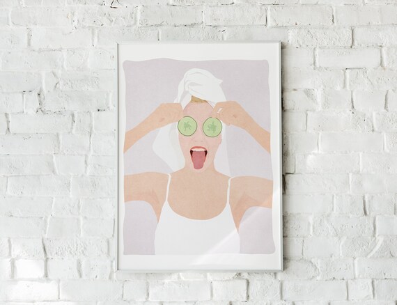 Funny Self Care Printable Wall Art Sarcastic Bathroom Art Print Self Care Gift Funny Illustration Print Funny Bathroom Poster Me Time