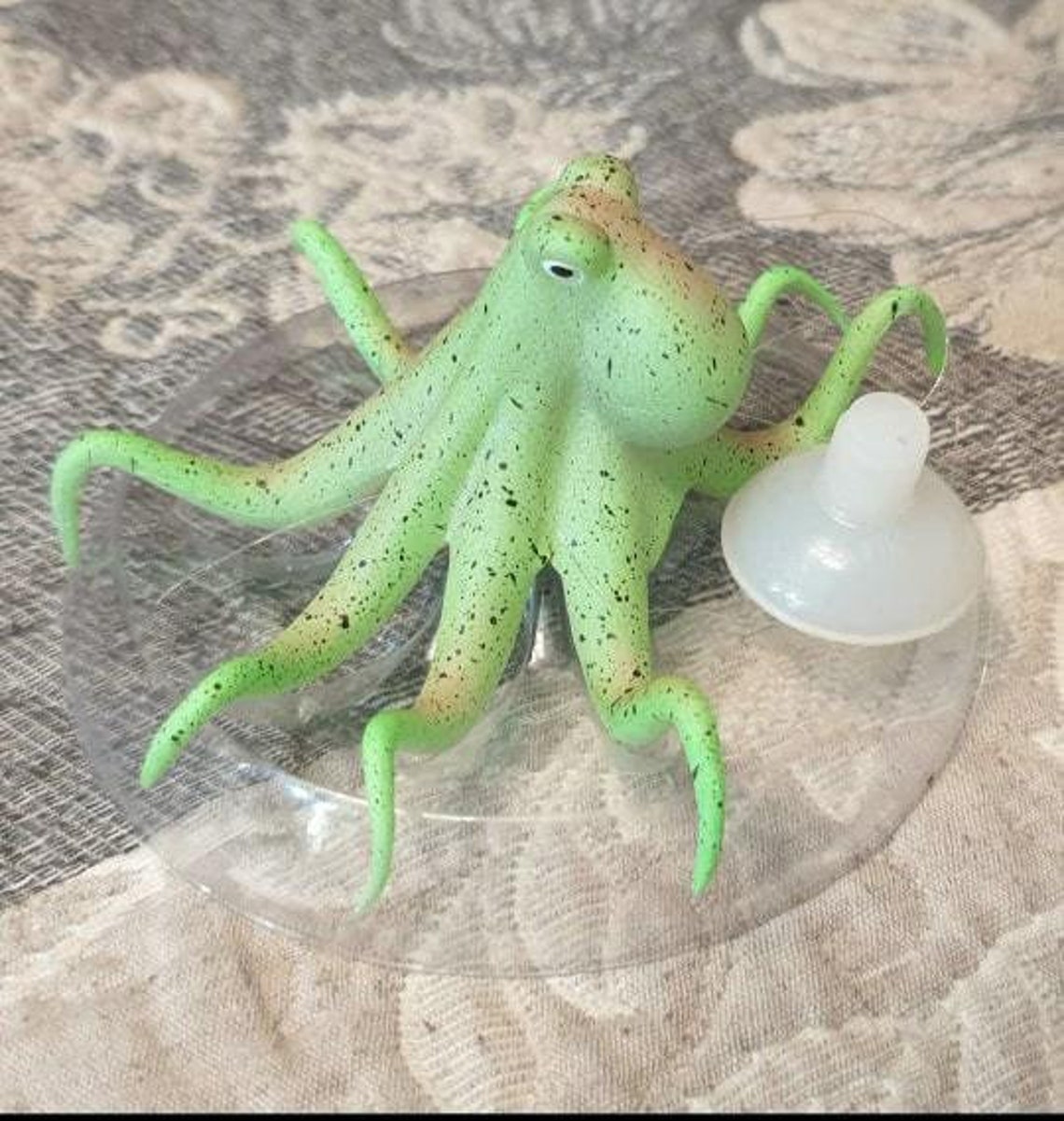 Fluorescent Artificial Octopus Aquarium Ornament with Suction Etsy