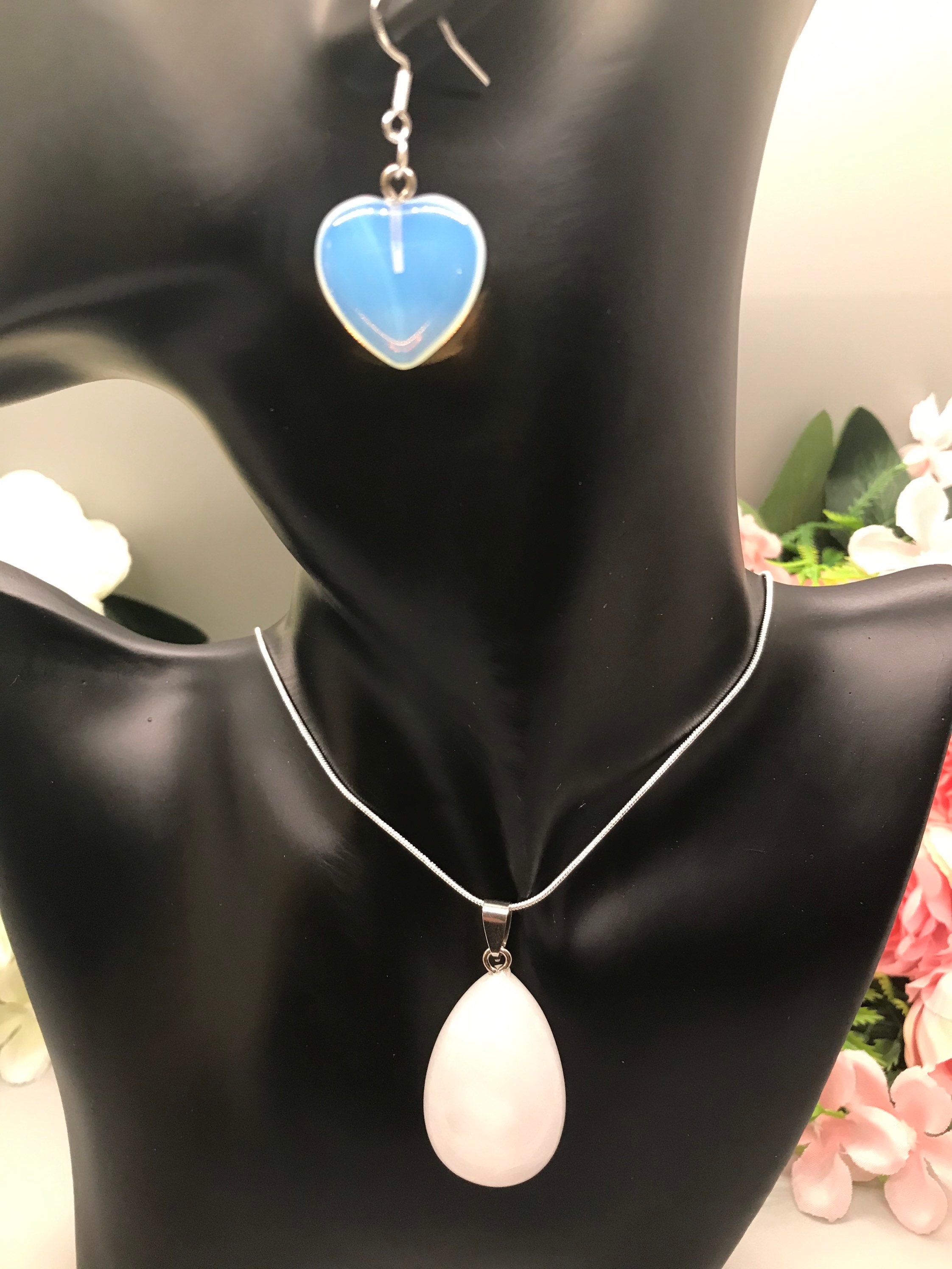 Opal Necklace & Earrings set | Etsy