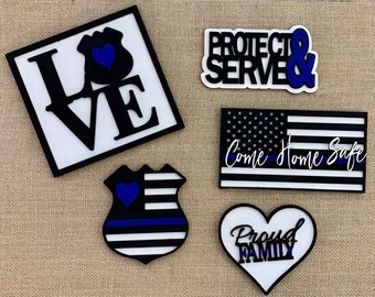Police Lip Balm Holder Law Enforcement Zipper Pull Purse Etsy