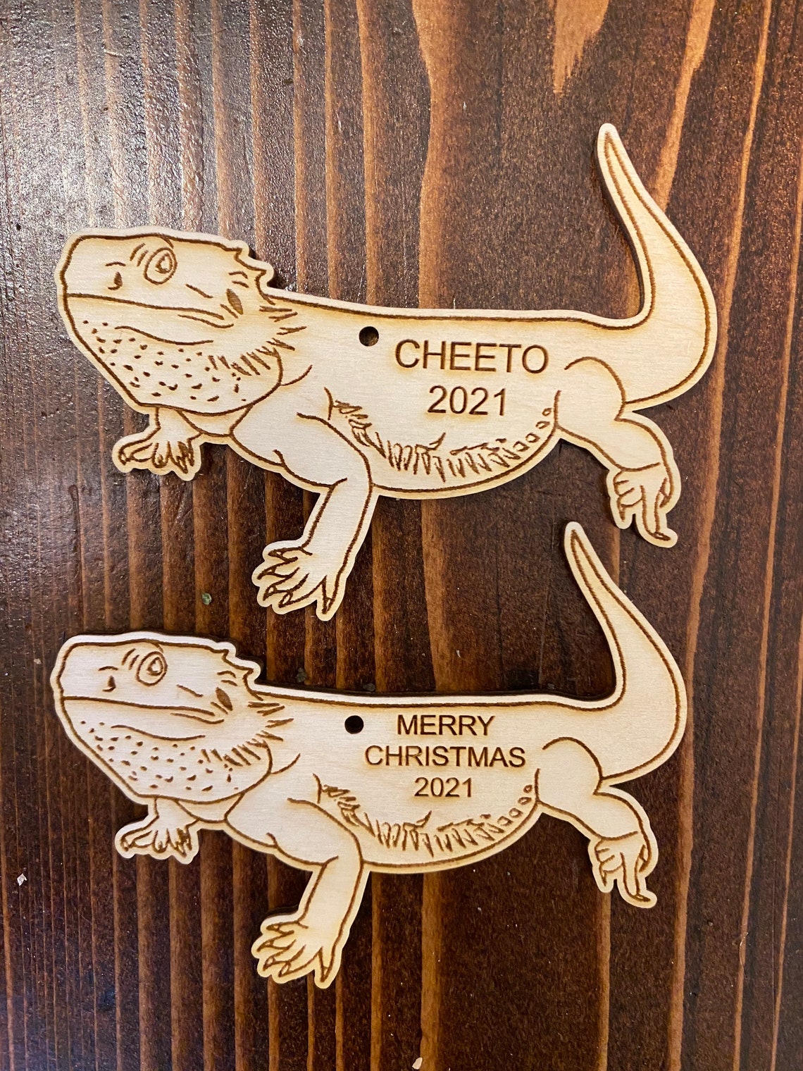 Bearded Dragon Wood Ornament Etsy