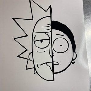 Rick and Morty Vinyl Sticker/decal - Etsy
