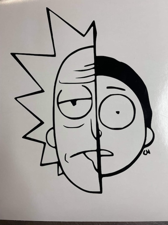 Rick and Morty Vinyl Sticker/decal Etsy