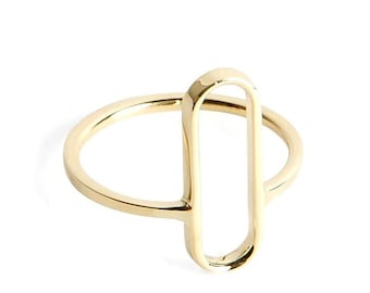 6x12mm Open Oval Ring ~ Women's Ring ~ 925 Silver Large oval ring ~ Sterling Silver Oval Ring ~ Cylinder  Ring ~ silver ring ~ Gift For Her