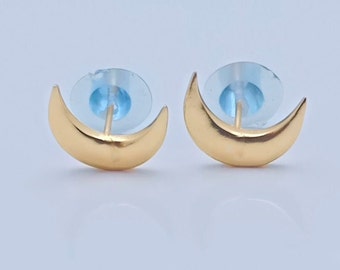 Solid Silver Moon Stud ~ Dainty Crescent Moon Stud ~ Moon Earring ~ Crescent Stud Earring ~ Moon Stud ~ Gift For Her