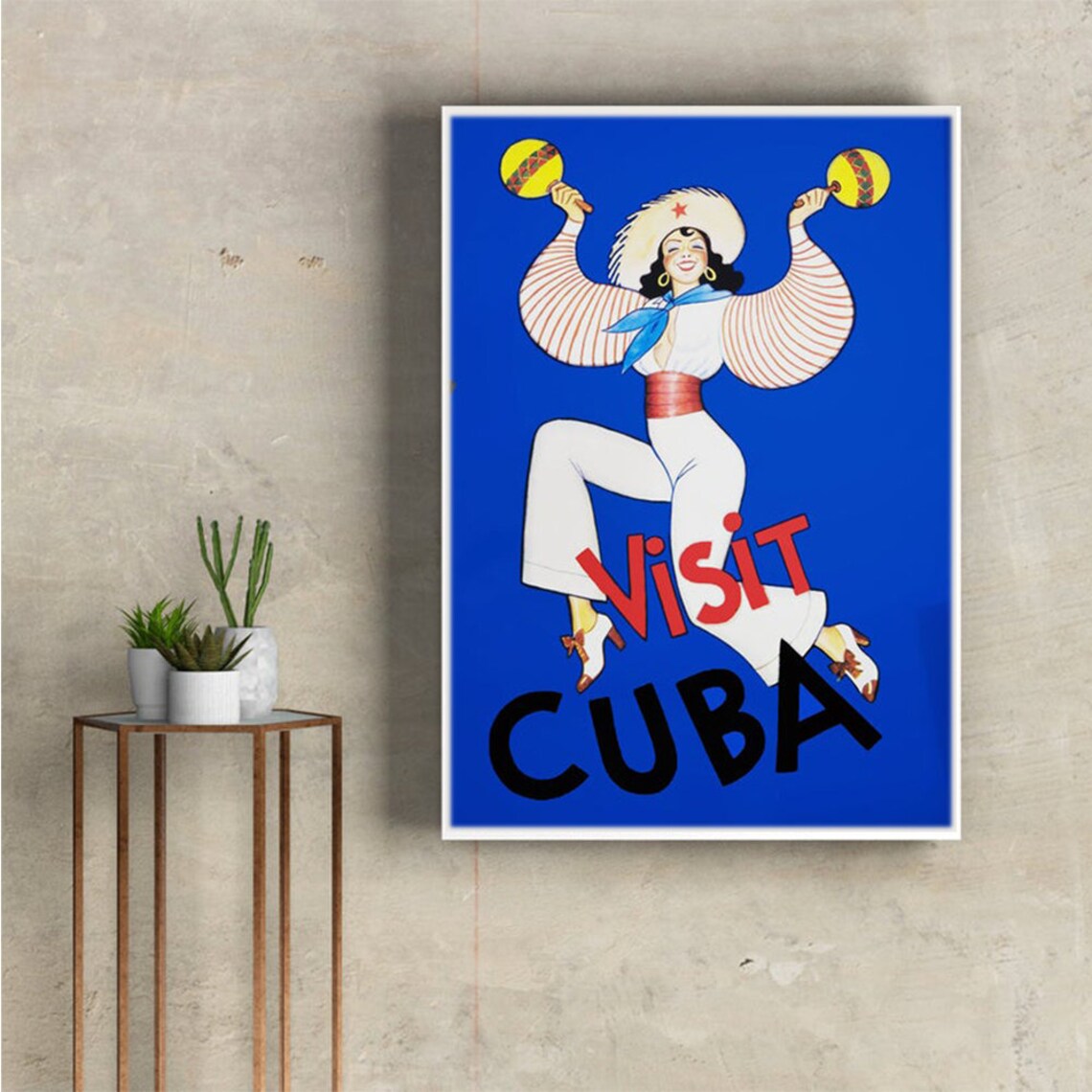 Vintage Cuba Travel Poster 70's Bright Colors Havana Etsy