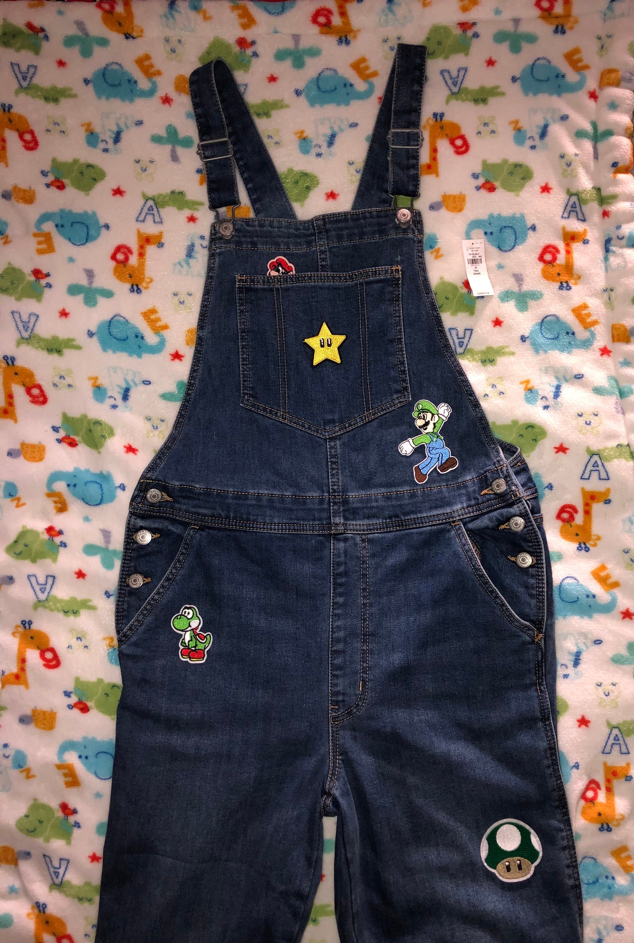 Super Mario Overalls / Super Smash Bros Overalls Adult Size Etsy