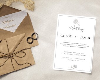 Wedding invitation, INSTANT Download