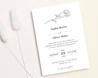 Wedding invitation, INSTANT Download