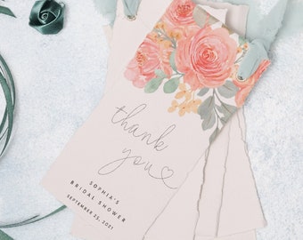 Bridal Shower Thank you TAG, INSTANT Download