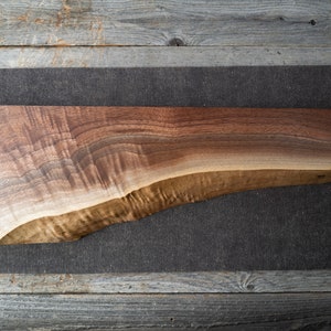 Live Edge Tea Tray/Charcuterie Board Figured Black Walnut