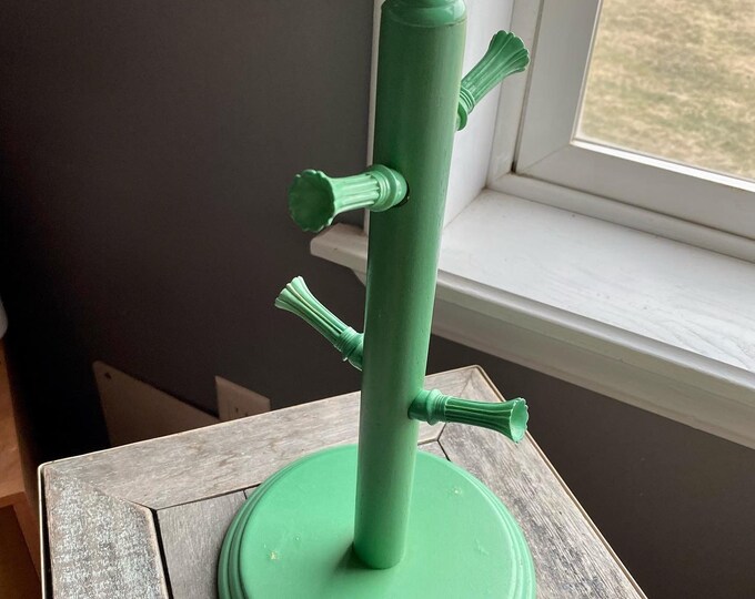 Fiesta Ware Homer Laughlin Sea Mist Green Mug Tree Holder, Vintage Mug