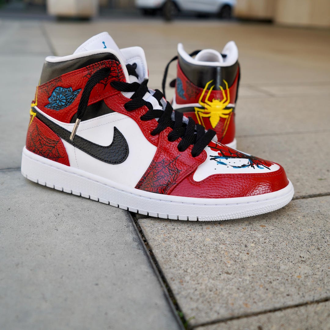 Nike Jordan Mid Spiderman Miles Morales Custom Sneaker