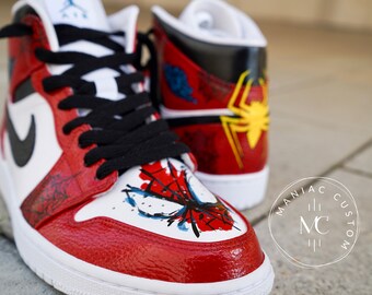 Spiderman Custom Nike Jordan 1's Sneaker