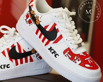 Sneaker personalizzata KFC di Nike Air Force 1 personalizzata