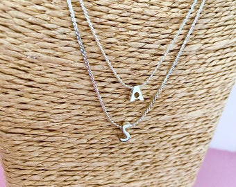 Vintage Jewellery - Vintage Initial Necklaces, Initial Jewellery, A or S