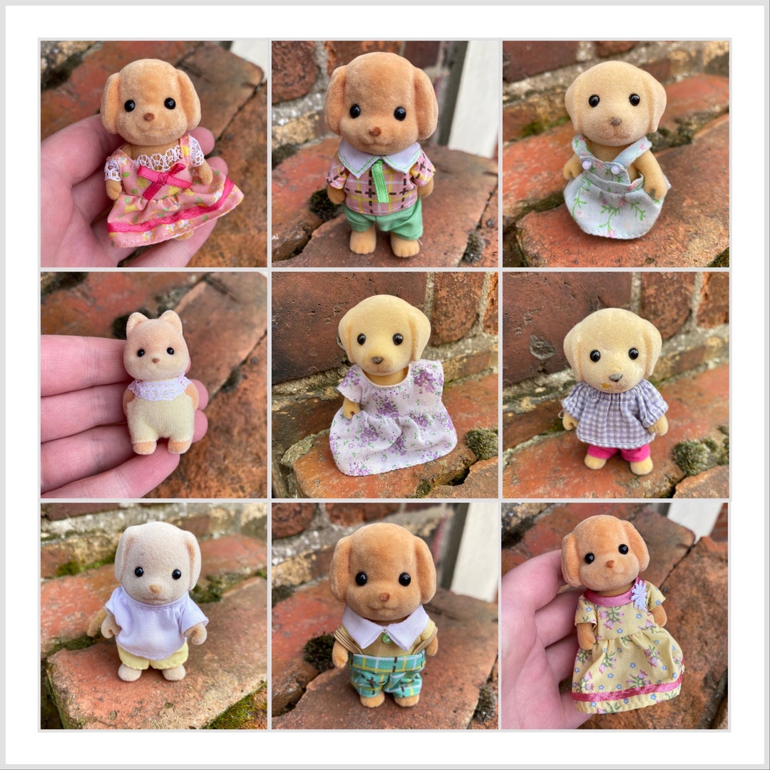 Vintage Sylvanian Family Dog Figures Sylvanian Family Dogs Etsy