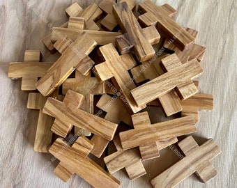 Olive Wood Crosses: Bethlehem Holy Land Necklace Cross