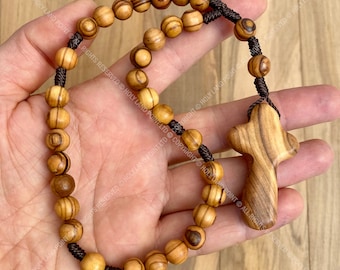 Anglican rosary, Prayer beads, Olive wood rosary, Olive wood prayer beads, Holy Land rosary, Comfort rosary