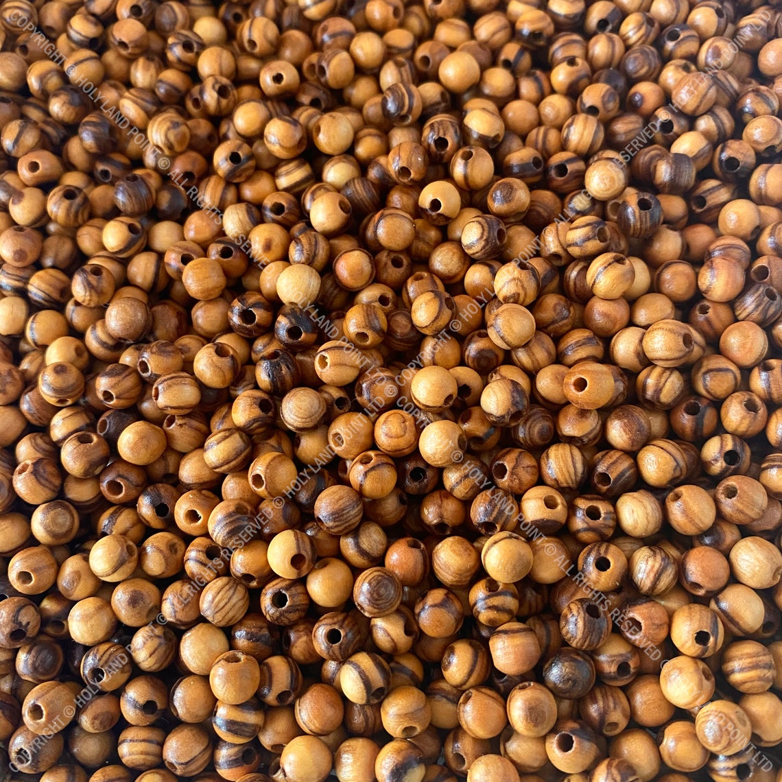 5 mm Olive wood beads Bethlehem olive wood round loose beads | Etsy