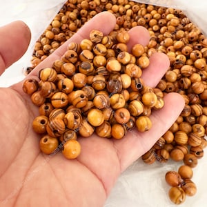 Handmade Olive Wood Beads 8mm: Bethlehem Prayer Beads