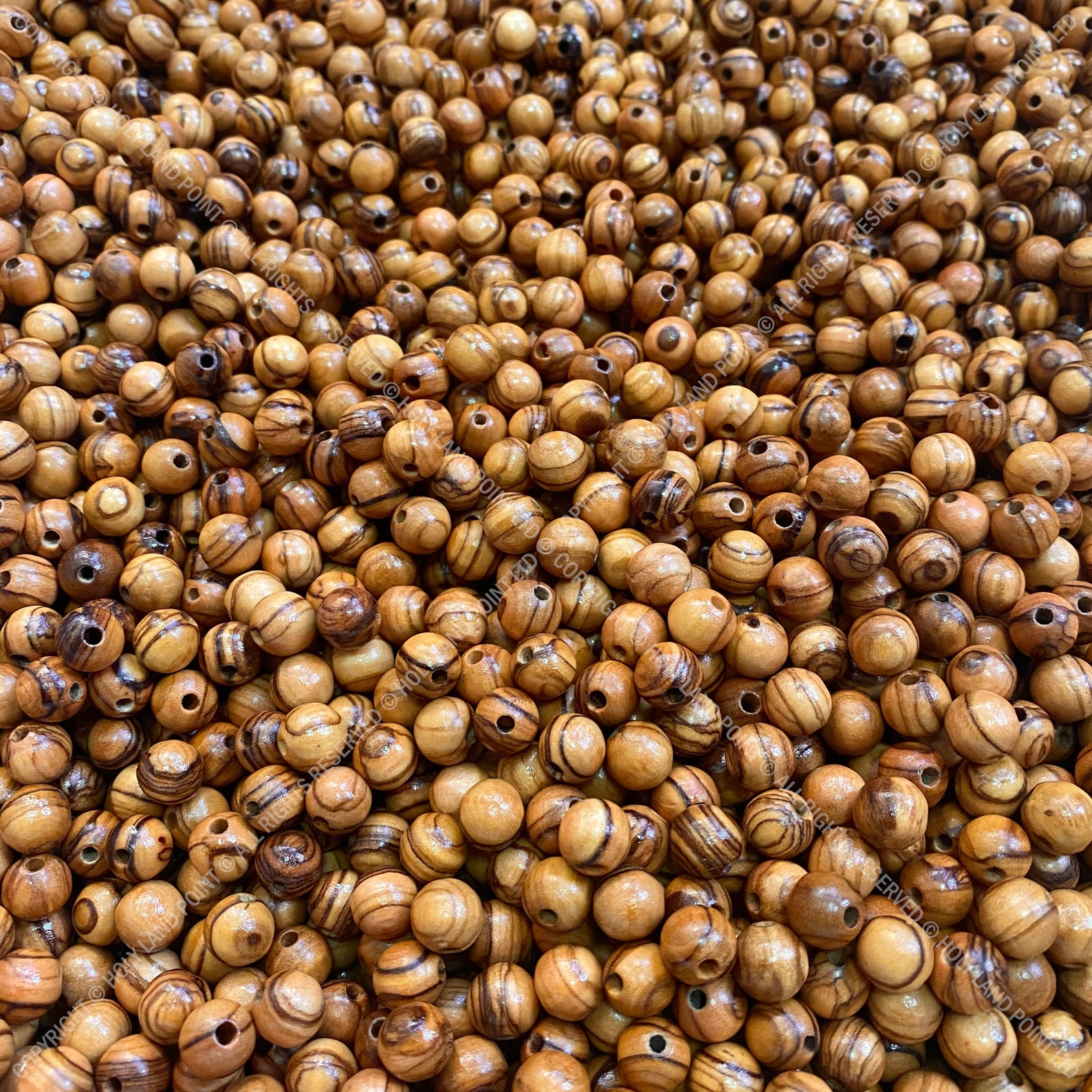 Olive Wood Beads Round Olive Wood Beads of 8 mm Wooden | Etsy