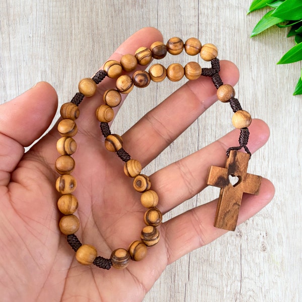 Anglican prayer beads, Olive wood rosary, Anglican rosary, Holy Land rosary, Prayer beads