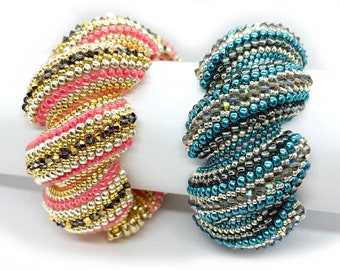 PDF Pattern - Diagonal Cellini Bracelet