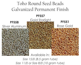 Toho Seed Beads - Galvanized Permanent Finish