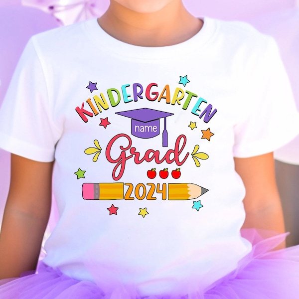 Camisa de graduación de jardín de infantes con nombre personalizado, camisa personalizada de graduado de jardín de infantes 2024, regalo de jardín de infantes para niños camisa de graduado