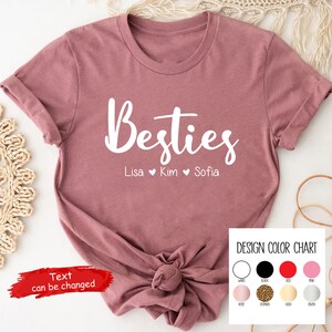 Best Friends Name Shirts, personalisiertes Shirt für den besten Freund, benutzerdefinierte Name BFF Shirts, passende Best Friend Shirts, beste Freunde für immer