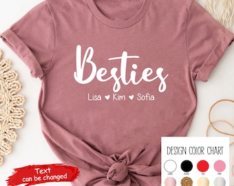 Best Friends Name Shirts, personalisiertes Shirt für den besten Freund, benutzerdefinierte Name BFF Shirts, passende Best Friend Shirts, beste Freunde für immer