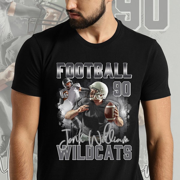 Game Day Football Personalized Shirt, Custom Photo Football Shirt, Vintage Football Shirt, Custom Your Photo Gift For Football Player