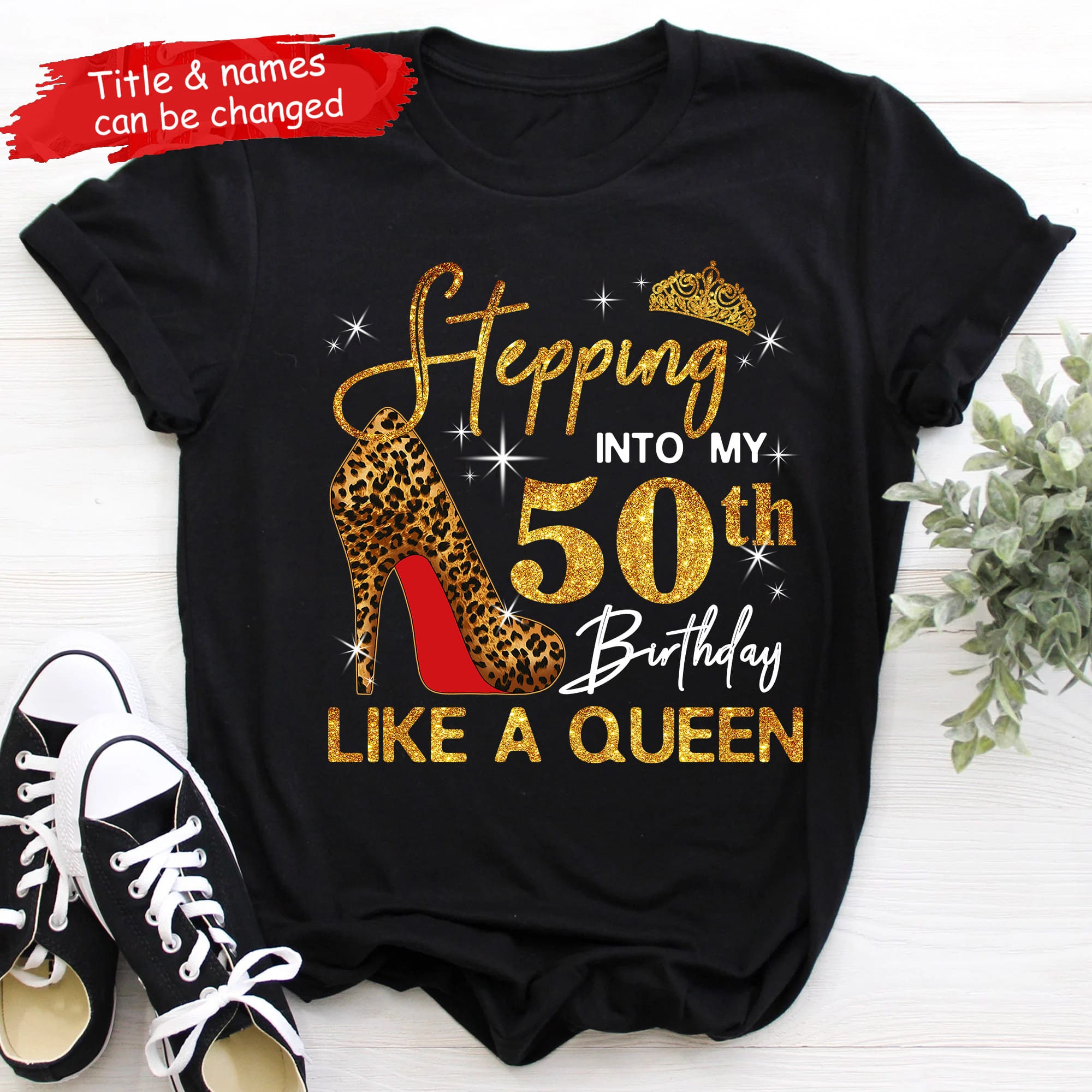 🎂 Camiseta 50 cumpleaños personalizada con nombre.