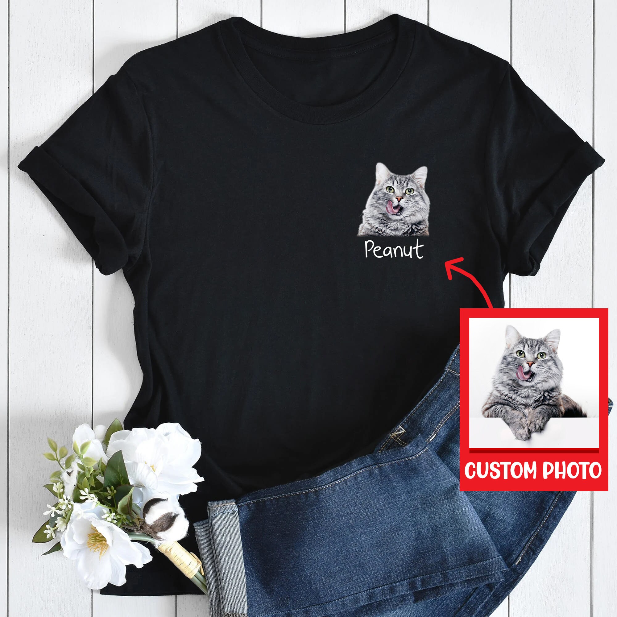 Custom cat t shirt hotsell