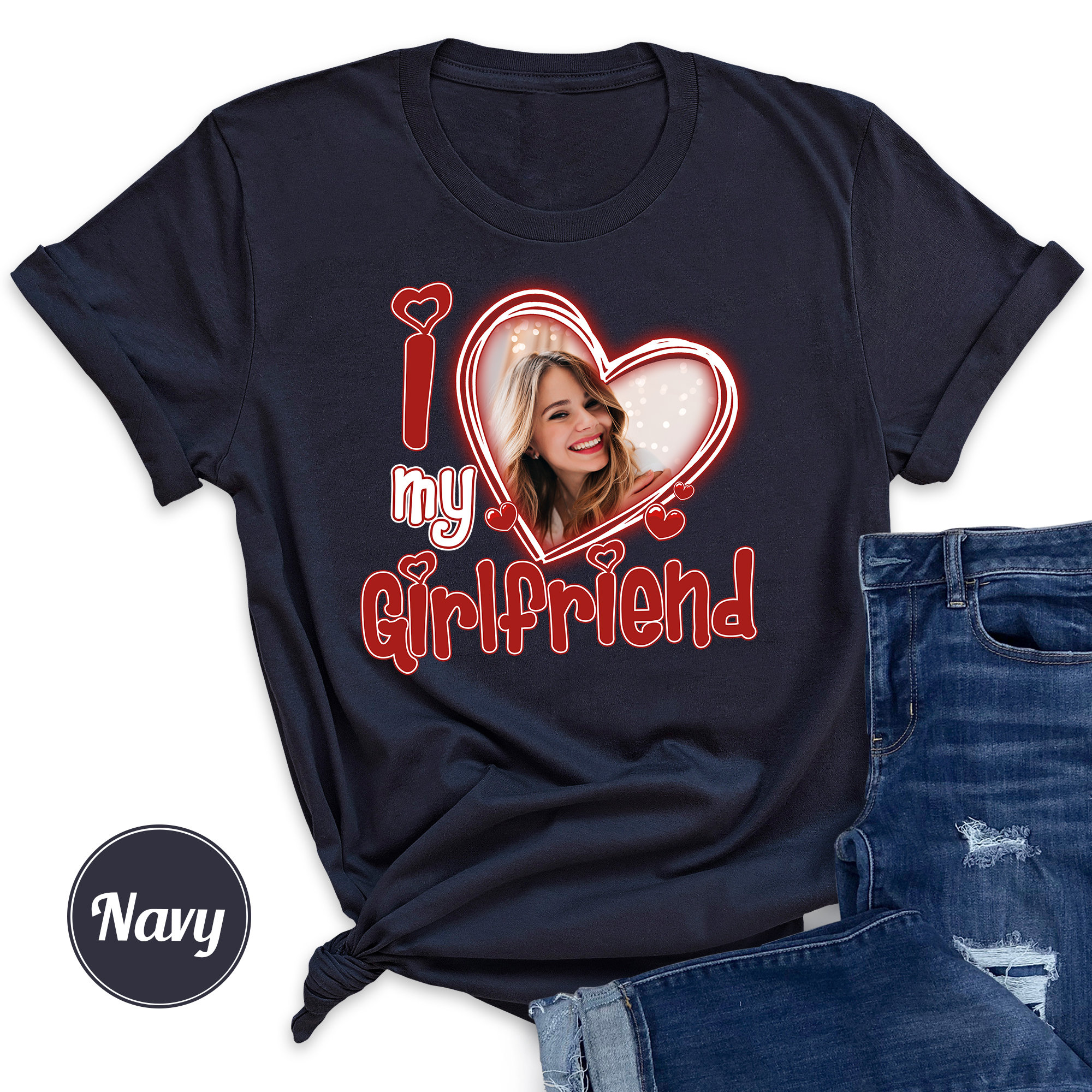 Discover I Love My Girlfriend Shirt Custom Picture,I Love My Girlfriend Custom Photo Shirt