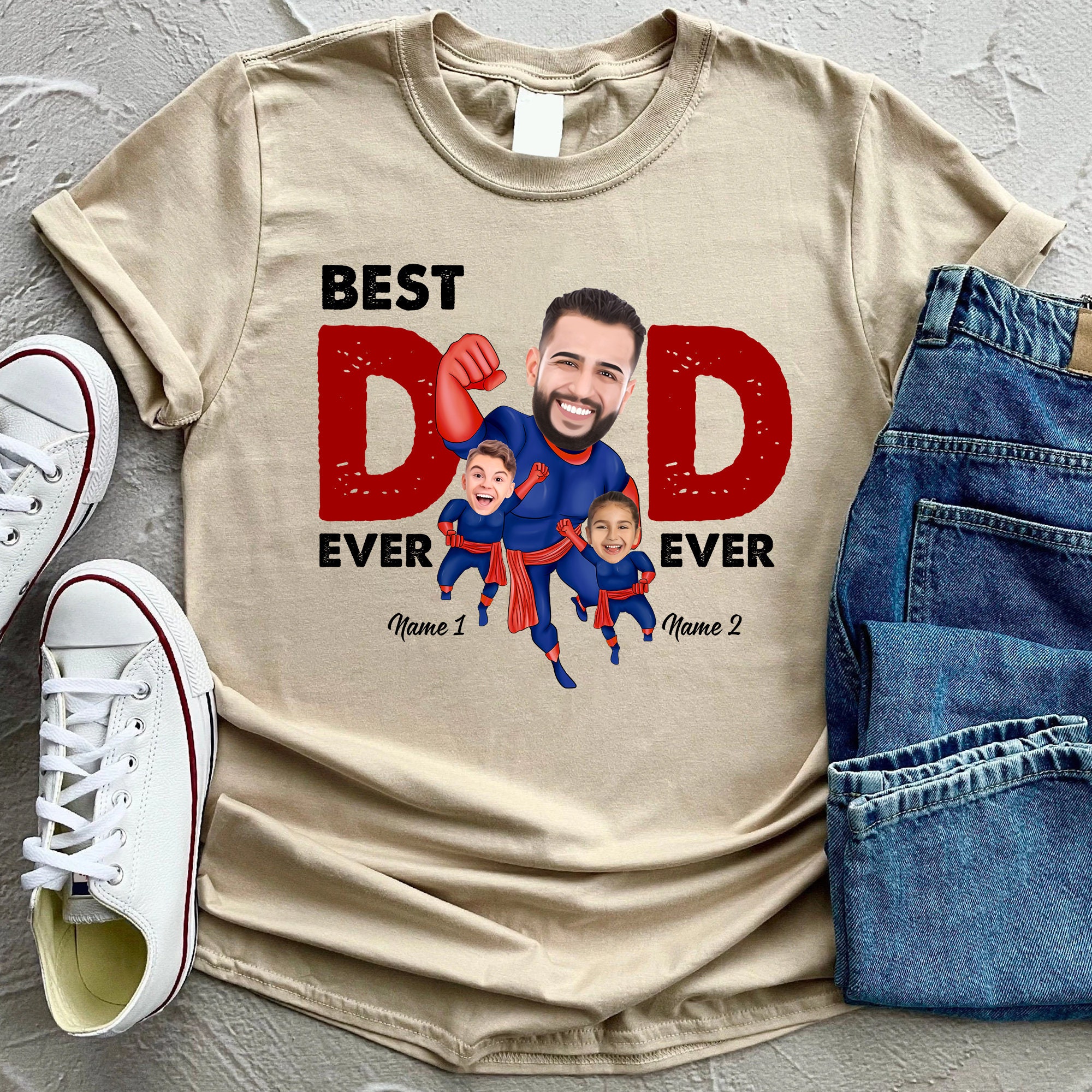 Father and son store superhero shirts