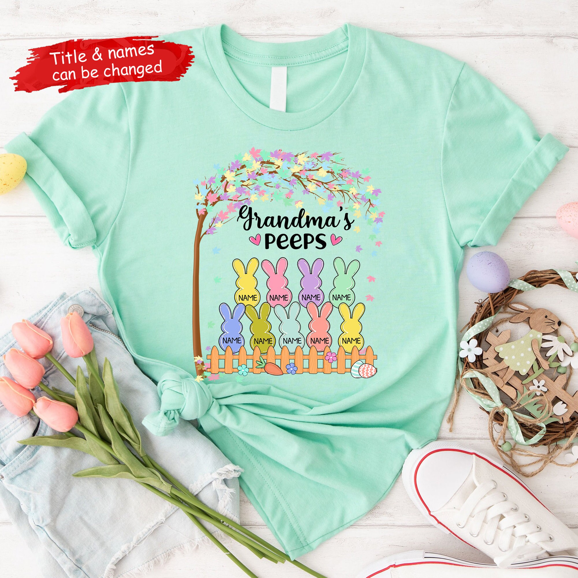 Pull personnalisé à motif floral pour le mois de naissance, le jardin de  grand-mère, chemise pour grand-mère avec noms de petits-enfants, chemises  personnalisées pour grand-mère pour femme, chemise cadeau de Mohers pour