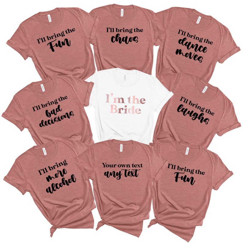Bachelorette Party Shirt Funny Custom Bridesmaid T Shirt Etsy