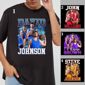 Customizable Basketball Retro Unisex Shirt, Personalized Photo ...