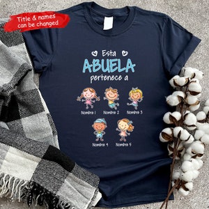 Personalized Abuela Abueuto Spanish Grandma Grandpa Belongs T Shirt , Mother's Day Shirt, Father's Day Shirt, Custom Mom Dad Nana Papa Gift