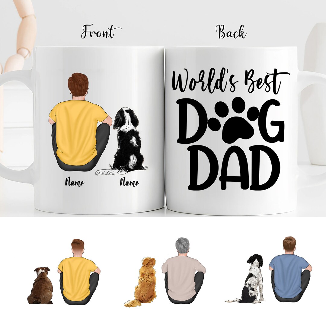 Personalized Dog Dad Coffee Mug World's Best Dog Dad Mug Etsy