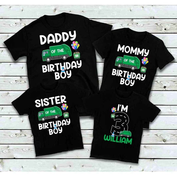 Garbage Truck Birthday, Family Birthday shirt, Garbage Truck shirt Trash, Garbage Theme Birthday, Birthday Boy Gift