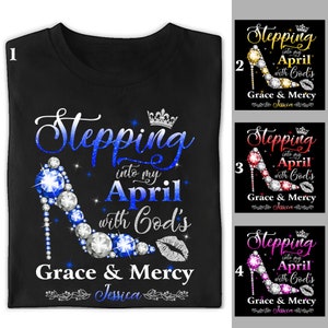 Custom April Birthday Shirt for Women, Personalized April Birthday ...