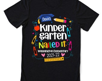 Custom Name Kindergarten Graduation Shirt, Personalized 2022 Kindergarten Graduate Shirt, Kinder Graduation, Gift For Kids Graduate Shirt